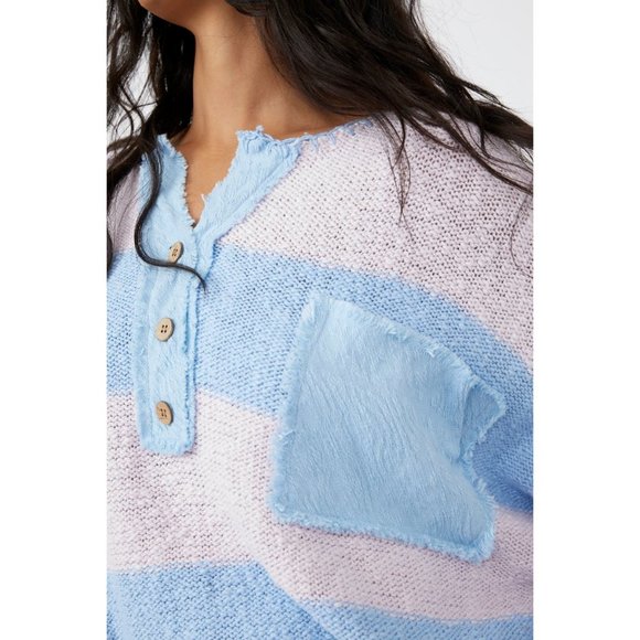 Free People Road Trip Henley / Ethereal Sky Combo - Picture 4 of 6